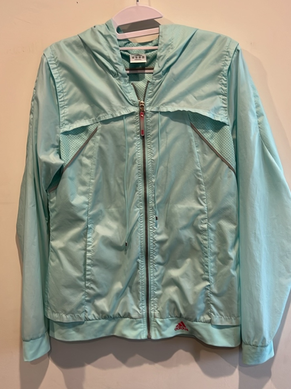 Adidas ClimaProof Vented Running Jacket - Mint/Pink
